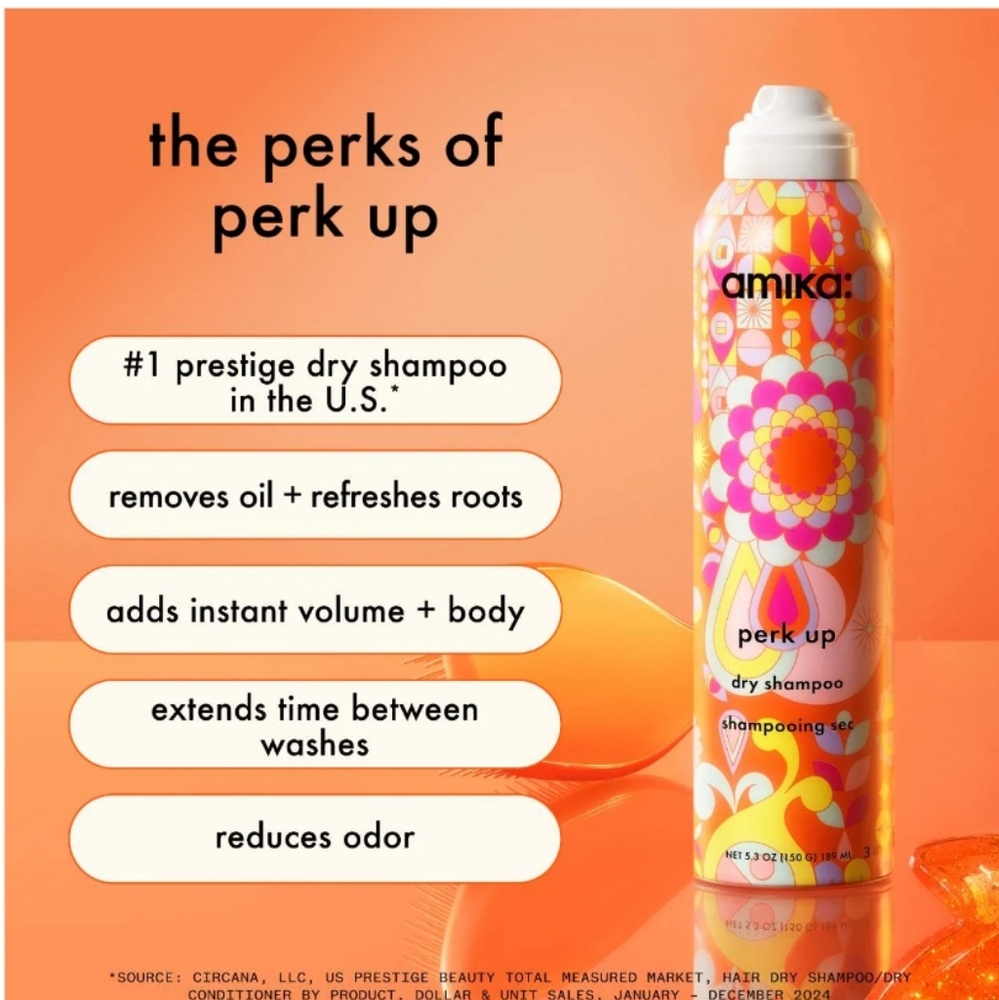 New Amika Mini Perk Up Talc-Free Dry Shampoo 1.8oz - Picture 6 of 8